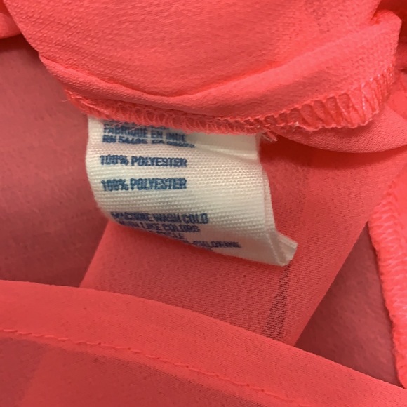 American eagles sheer blouse hot pink neon - Picture 5 of 7